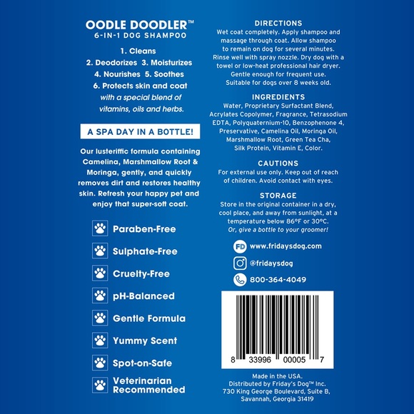 Friday’s Dog Oodle Doodler 6-in-1 Dog Shampoo - Picture 4 of 4